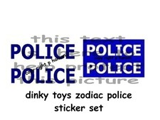 DINKY ZODIAC  POLICE STICKER SET 