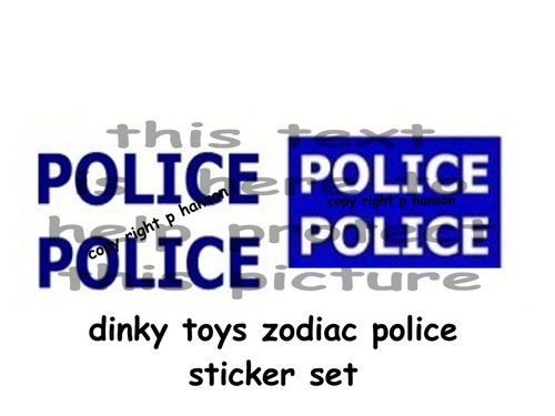 Dinky zodiac police sticker - police,