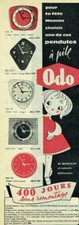 Advertising 0121 1960 Odo Battery Operated Clocks 400 Days No Winding