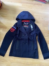 Superdry Women’s Liberty Cotton Peacoat Navy Size M Bnwt 