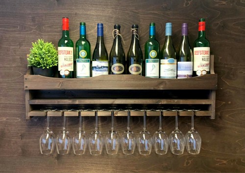 Wine rack shelf - rack, wooden