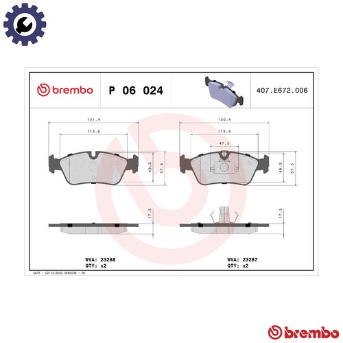 Brake pad set disc - disc,