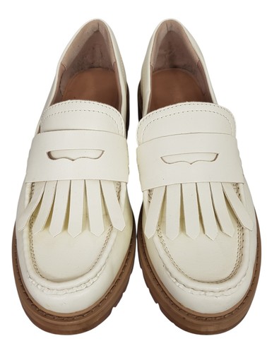 Cream tassled loafers - m&s,