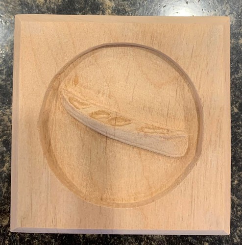 Canoe boat engraving - engraving, wood