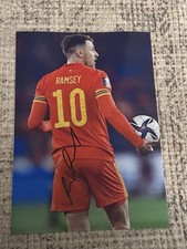 Aaron Ramsey Signed A4 Photo