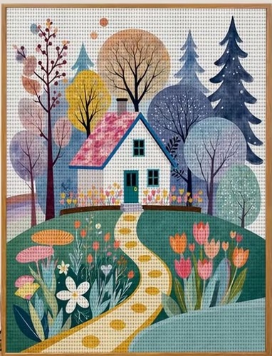 Spring cottage printed - spring, 11