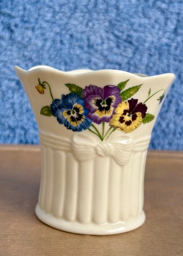 Belleek ireland pansy - pansy, vase