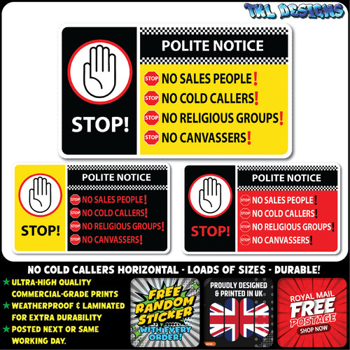 Cold calling door sticker - calling,