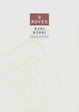 Rover 820i & Si Special Editions 1991 UK Market Sales Brochure 800-Series