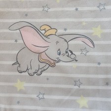 Primark Dumbo Pram Blanket Blankie Comforter Soother Grey Striped Elephant 30x38