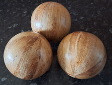 3 x Large  Wooden decorative ball/Ornament 