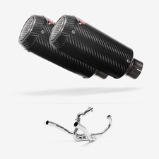 Lextek Carbon Fibre CP9C 180mm Exhaust System for SUZUKI SV1000 (03-07) Silencer