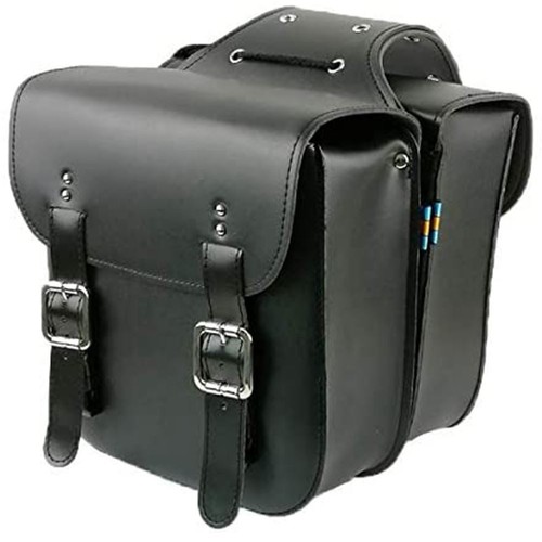 Retro leather rear rack bag - rack,