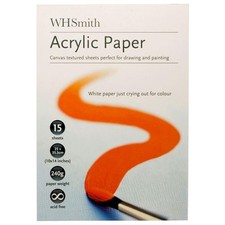 A4 Acrylic Paper Pad 240gsm Acid-Free 15 Sheets 10" x 14" 25 x 35.5cm