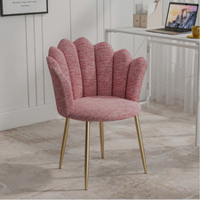 Velvet Armchair with Gold Legs