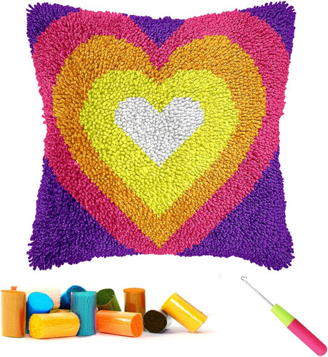 Ccworan heart latch hook - heart,