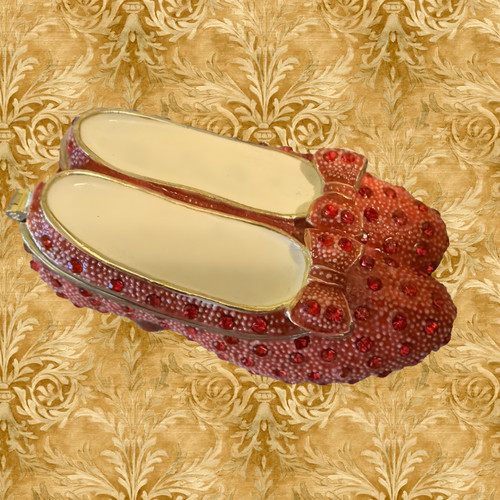 Vintage ruby slippers trinket - slippers,