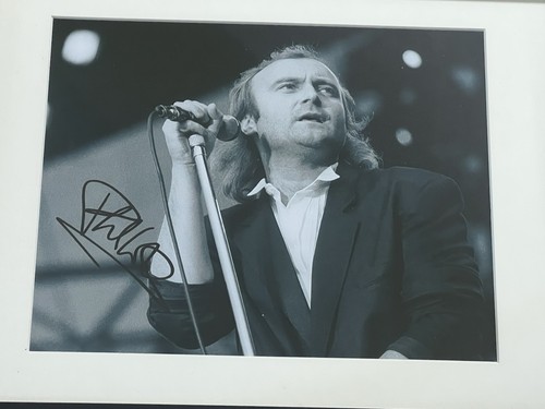 Phil collins autographed x - phil,