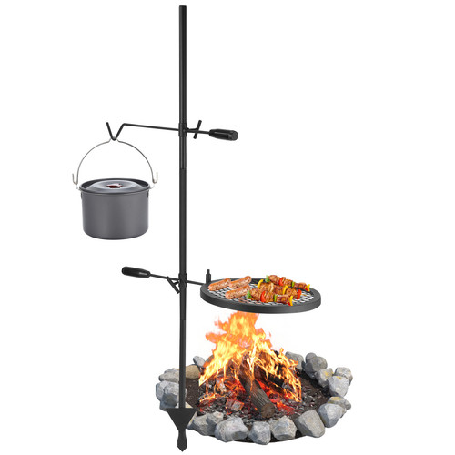 Fire pit bbq grill heavy - pit,
