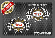 BSA Motorcycles With Chequered