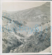 1949 European Grand Tour photo France  French Alps  lake & bridge
