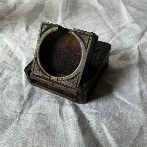 Antique wooden pocket watch - wooden,