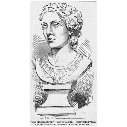 Marble bust mrs beecher - bust,