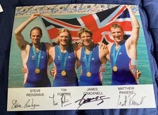 *RARE*-REDGRAVE+PINSENT+CRACKNELL+FOSTER-OLYMPIC ROWING LEGENDS-SIGNED PHOTO