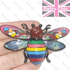 Large Art Deco Vintage Style Big Bumble Bee Enamel Brooch Broach Insect Pin Gift
