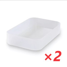MUJI PP Makeup Box W15 x D22 x H4.5cm Stackable Storage Translucent Box Set of 2