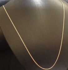 9CT YELLOW GOLD & SILVER CURB CHAIN / NECKLACE - 16" 18" 20" 22" 24"