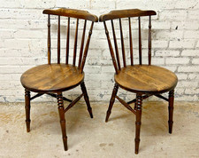 Pair antique elm beech - pair,
