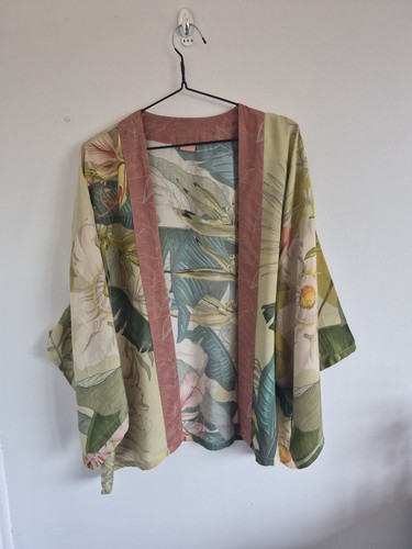Lovely powder kimono jacket - kimono,