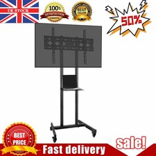 Cantilever Steel Floor TV Stand w/Shelve+Wheels Bracket for 32-65 inch LEDLCD TV