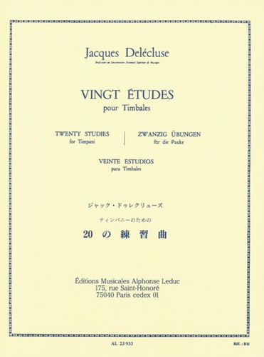 Etudes pour timbales - pour,