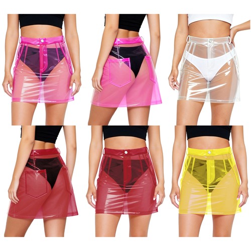 Women transparent plastic pvc - transparent,