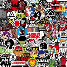 Hot 100pcs Rock Band Stickers Beatles Punk Music Skateboard Cars