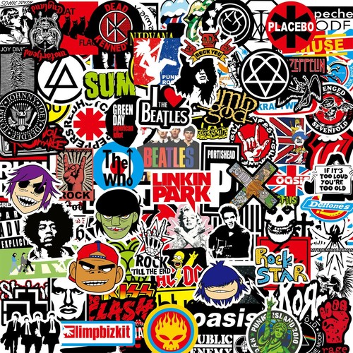 100pcs new rock band stickers - new,