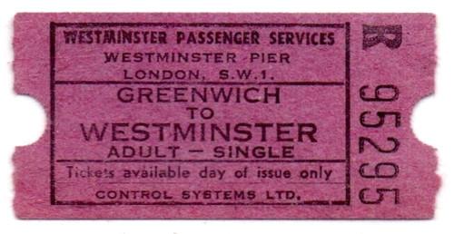 Boat ferry ticket - boat/ferry, ticket-thames