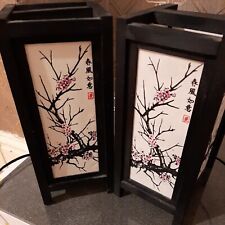 Asian Oriental Sakura Cherry Blossom Tree Floor Table Lamp Paper  Shades  lamp