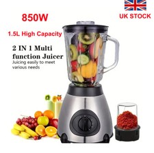 850W 1.5L Juicer Blender Fruit Grinder Smoothie Maker Food Processor Crusher UK