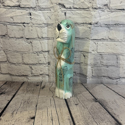 30cm green teal wooden shabby - teal,