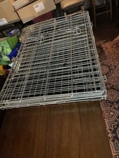 Dog Crate Extra Large Puppy Pet with Removal Tray & 2 Doors Folding Cage Train