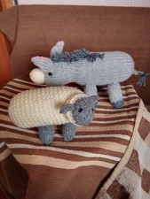 Handmade knitted donkey - handmade,