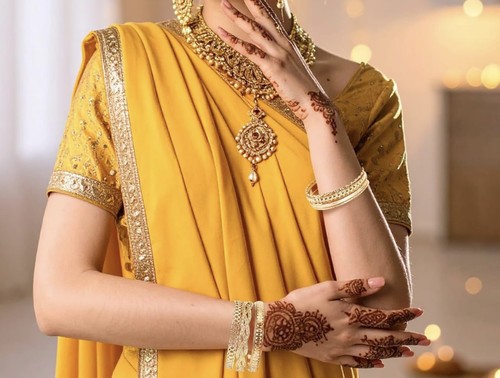 Asian indian gold bangles set - gold,