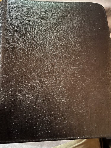 Black leather writing case - black,