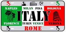Italy License Plate Decorative