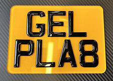 Premium Motorcyle Motorbike Novelty 3D Gel 7x5" Show Number Plate -2 Rows