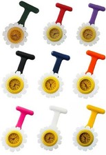 New Daisy Floral Funky Silicone Nurse Doctor Paramedic Tunic Brooch Fob Watch