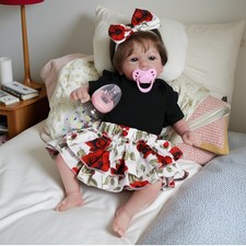 Realistic Reborn Baby Dolls Handmade Silicone Vinyl Cute Newborn Girl Doll Gift